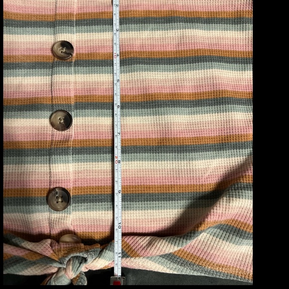 American Eagle Women’s Crop Top, tie front, size small, multicolor, tank top - Picture 4 of 5